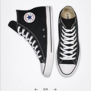 Black Converse High Top Size 9.5 Women